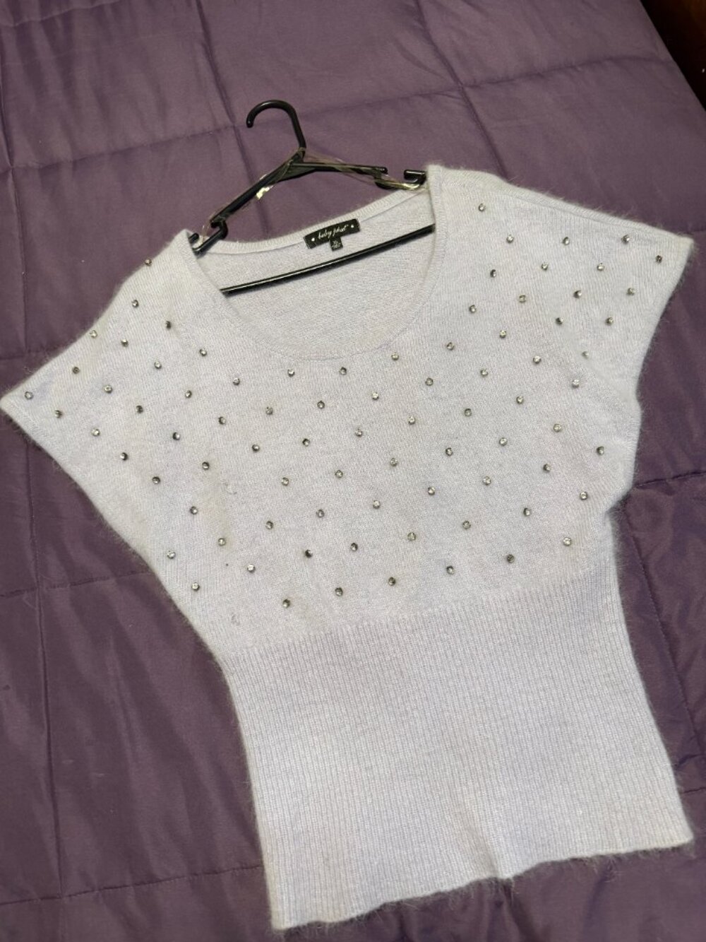Nylon/Angora/Wool Sweater - Picture 2 of 5